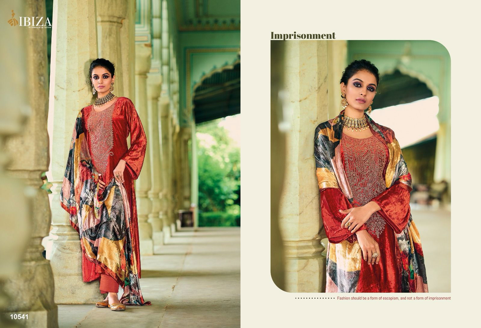 Khoobsurat By Ibiza Viscose Velvet Pashmina Dress Material Catalog
